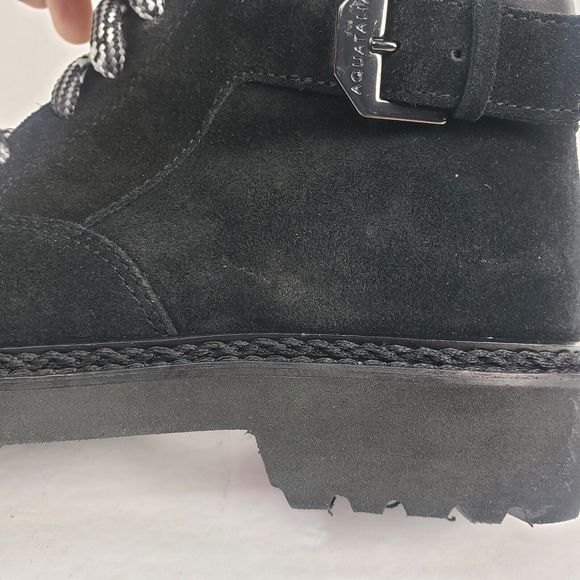 AQUATALIA Women's Mayra Boot Black Size 5 Weatherproof Lace-Up Quilted - Picture 8 of 12